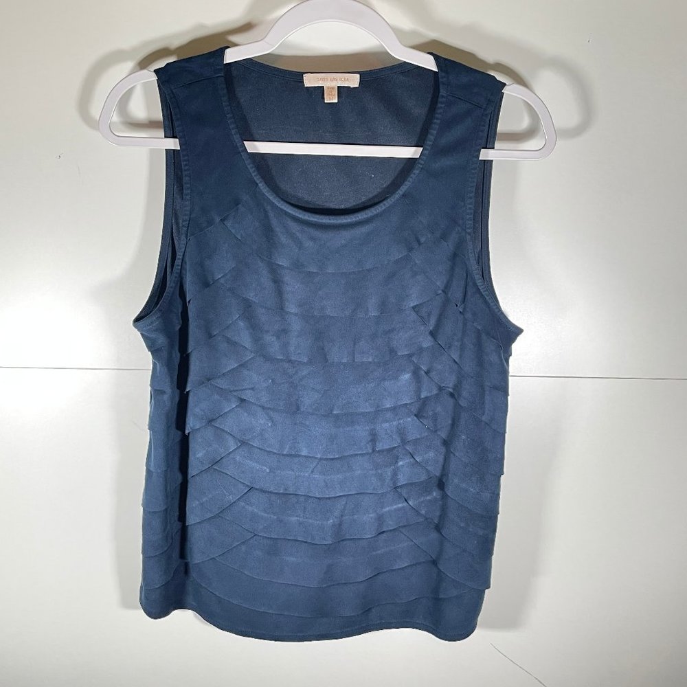 Skies Are Blue Microsuede Sleeveless Layered Top - Picture 8 of 9